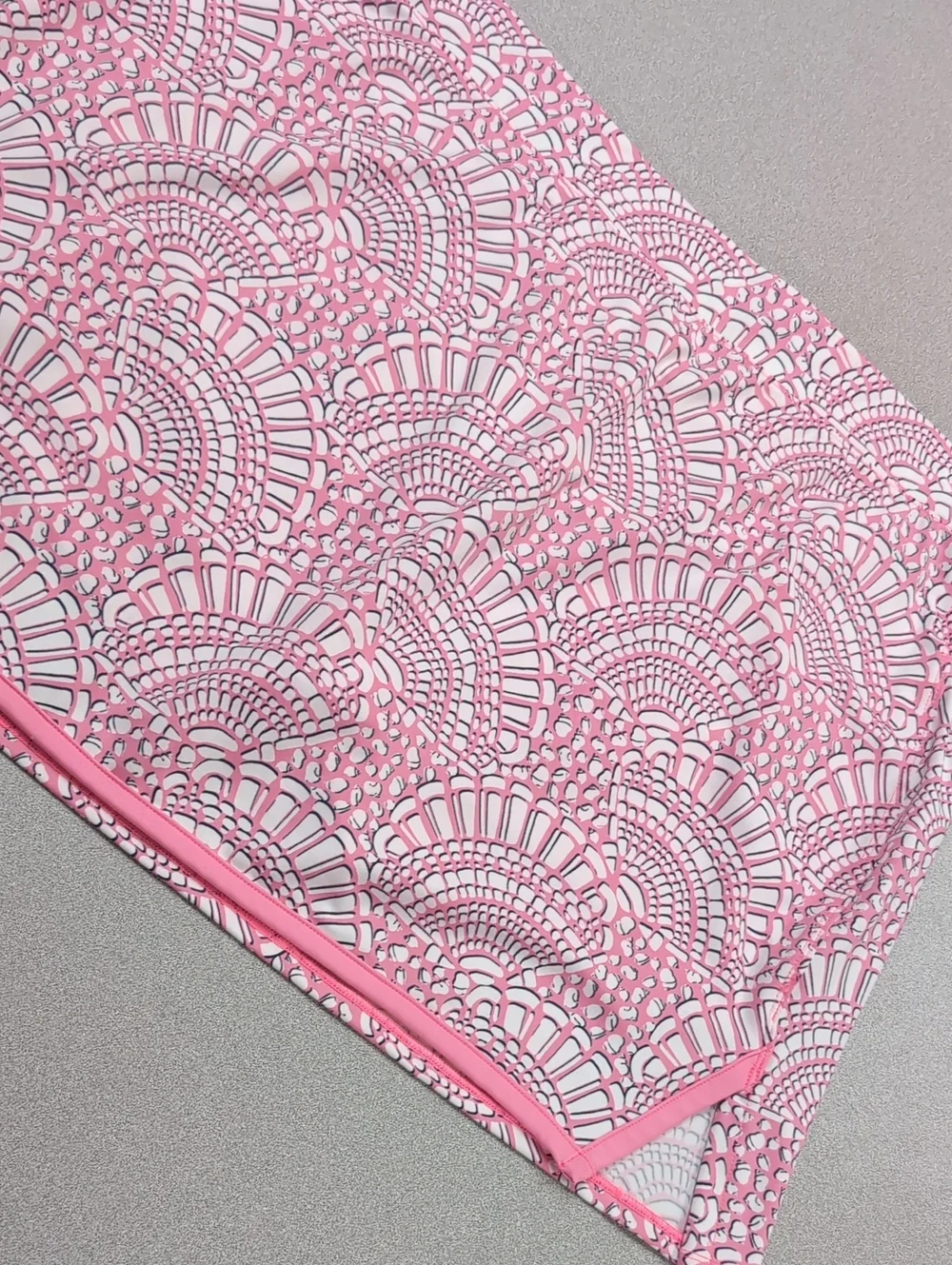 crown & ivy Pink and White Patterned Swim Cover-Up